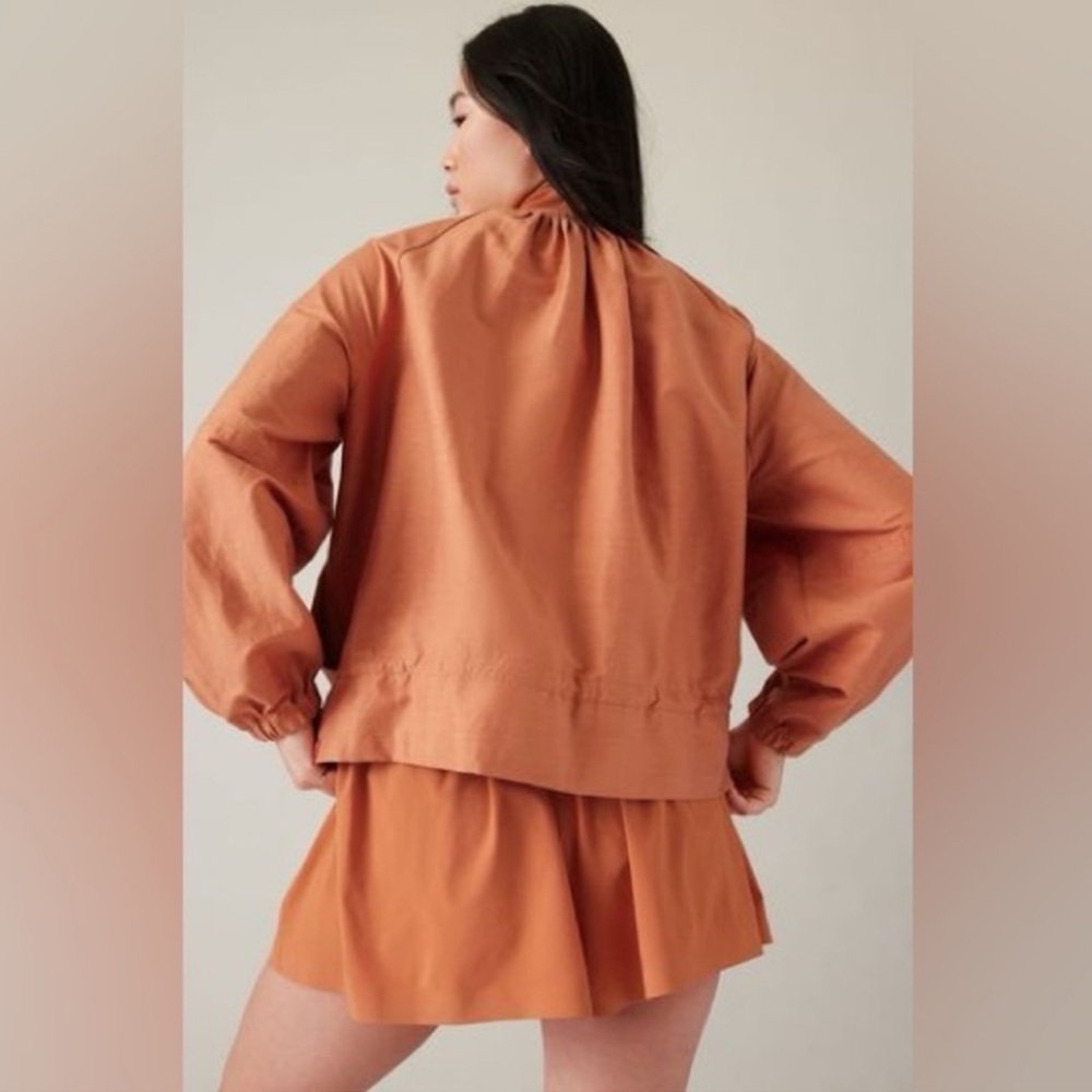 Athleta X Alicia Keys Enlighten Up Linen-Blend Bomber Jacket 2X - Picture 3 of 11